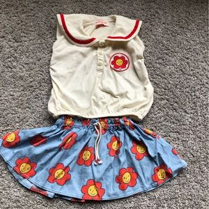 Bebe De Pino skirt and short sleeve set.